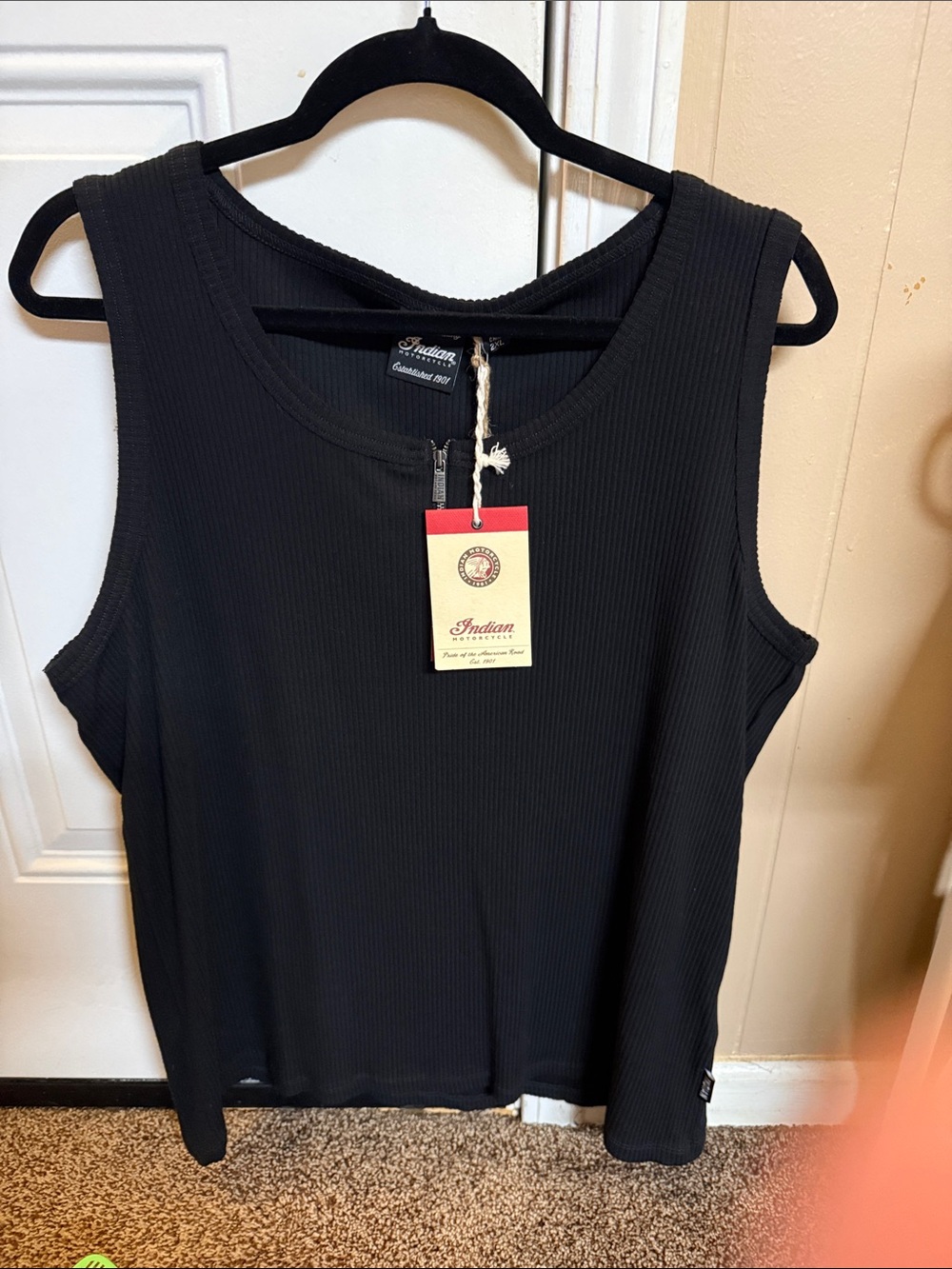 Indian Motorcycle Women’s Black Ribbed Tank Top